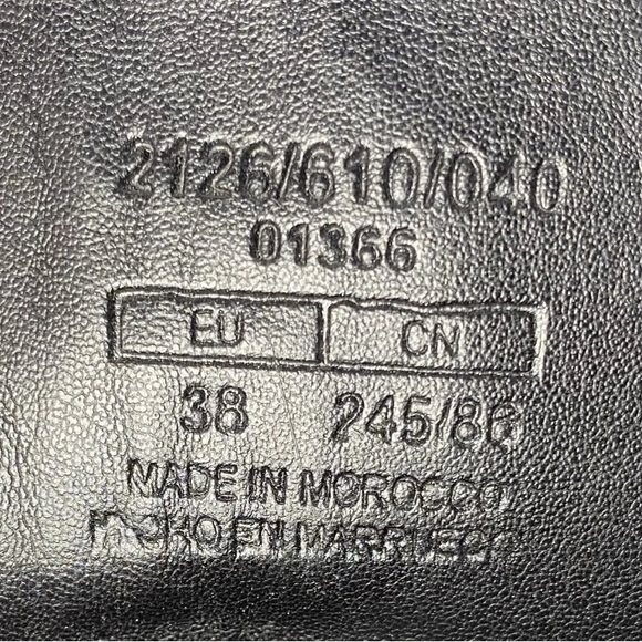 ZARA Black Leather Combat Boots Double Buckle Grommet Lace Up Lug Sole Size 7.5 - Picture 15 of 16